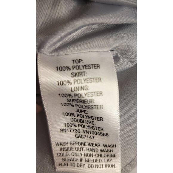 Cherokee Silver Sleeveless Dress Rosette & Bow Size 12M Tulle Party Dress - Picture 6 of 6